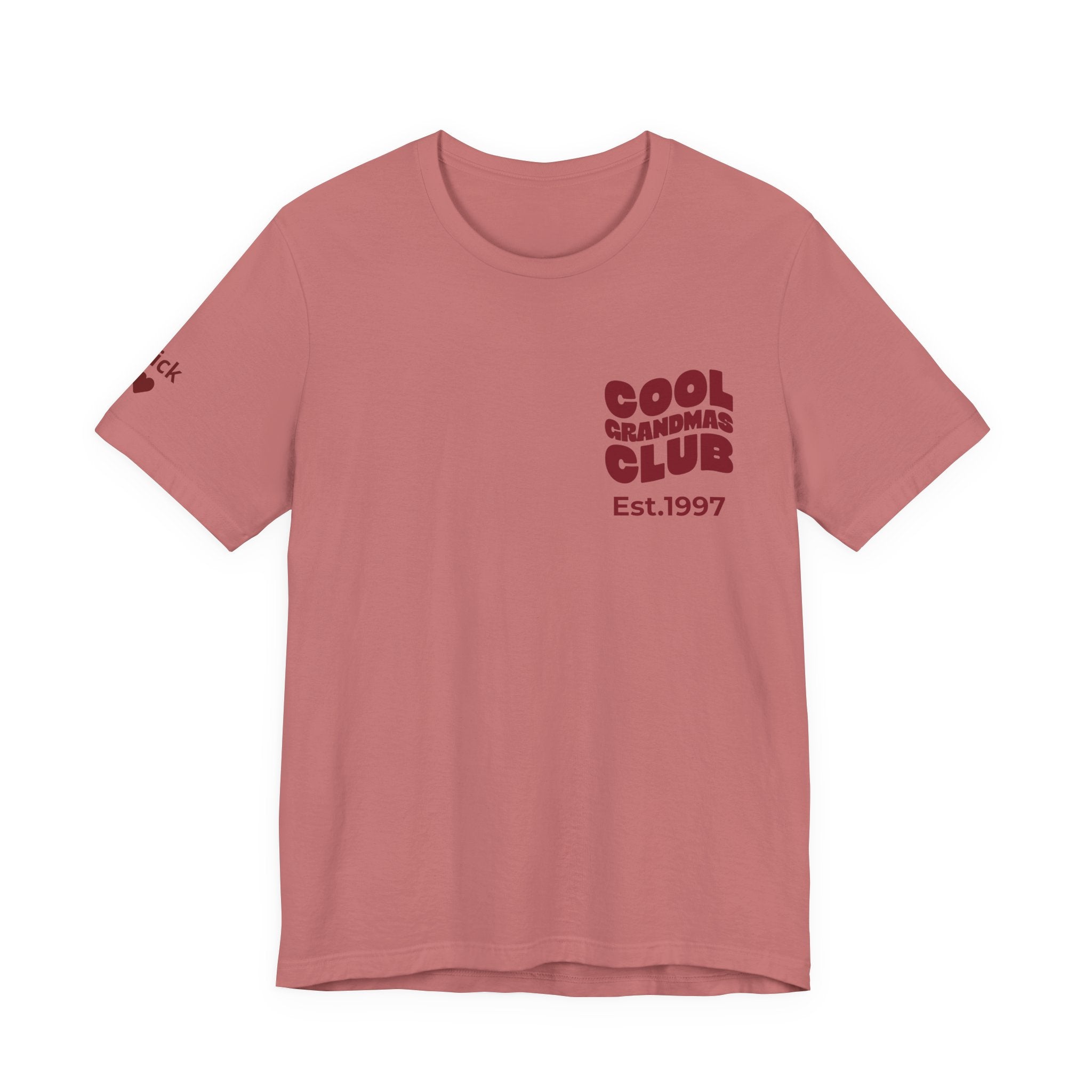 T-Shirt Cool Grandmas Club and Grandchildren's Names on Sleeve
