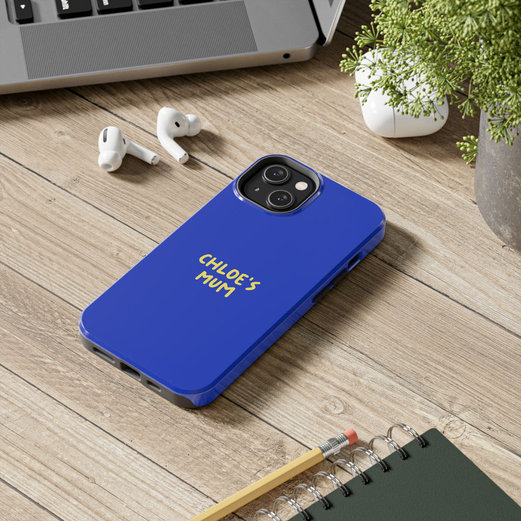 Phone Case Blue color with custom text