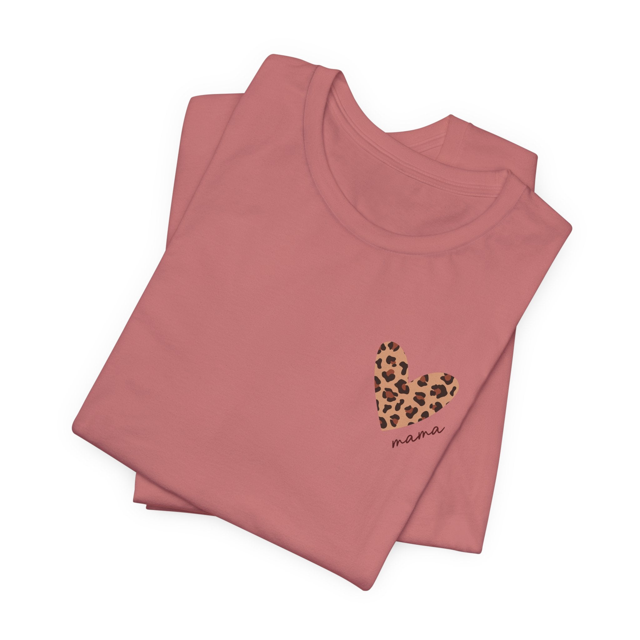 Leopard Heart Grandma T-Shirt with Personalized Name
