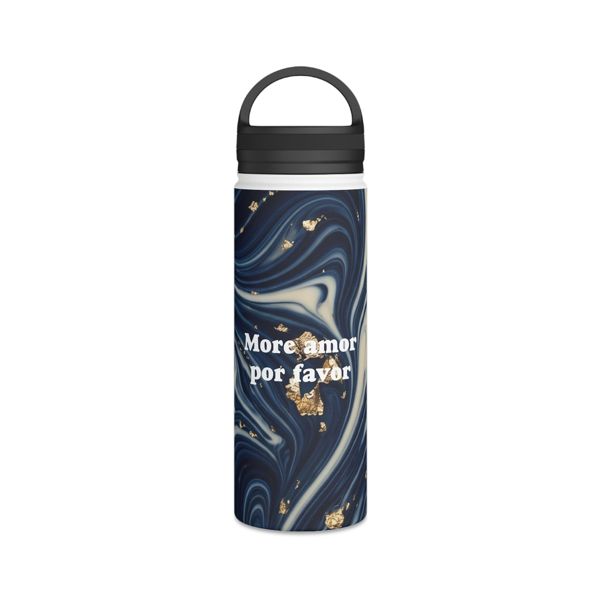 Trendy Pattern Water Bottle with Custom Text