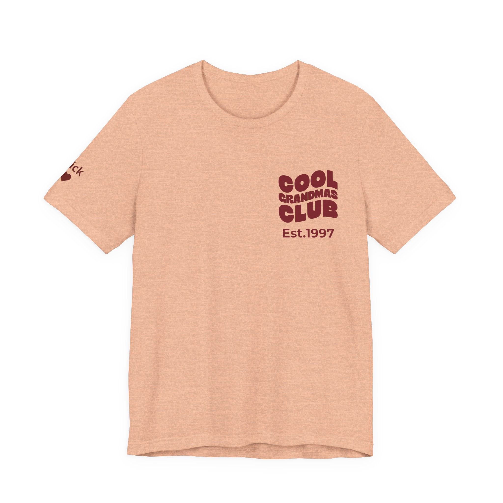 T-Shirt Cool Grandmas Club and Grandchildren's Names on Sleeve