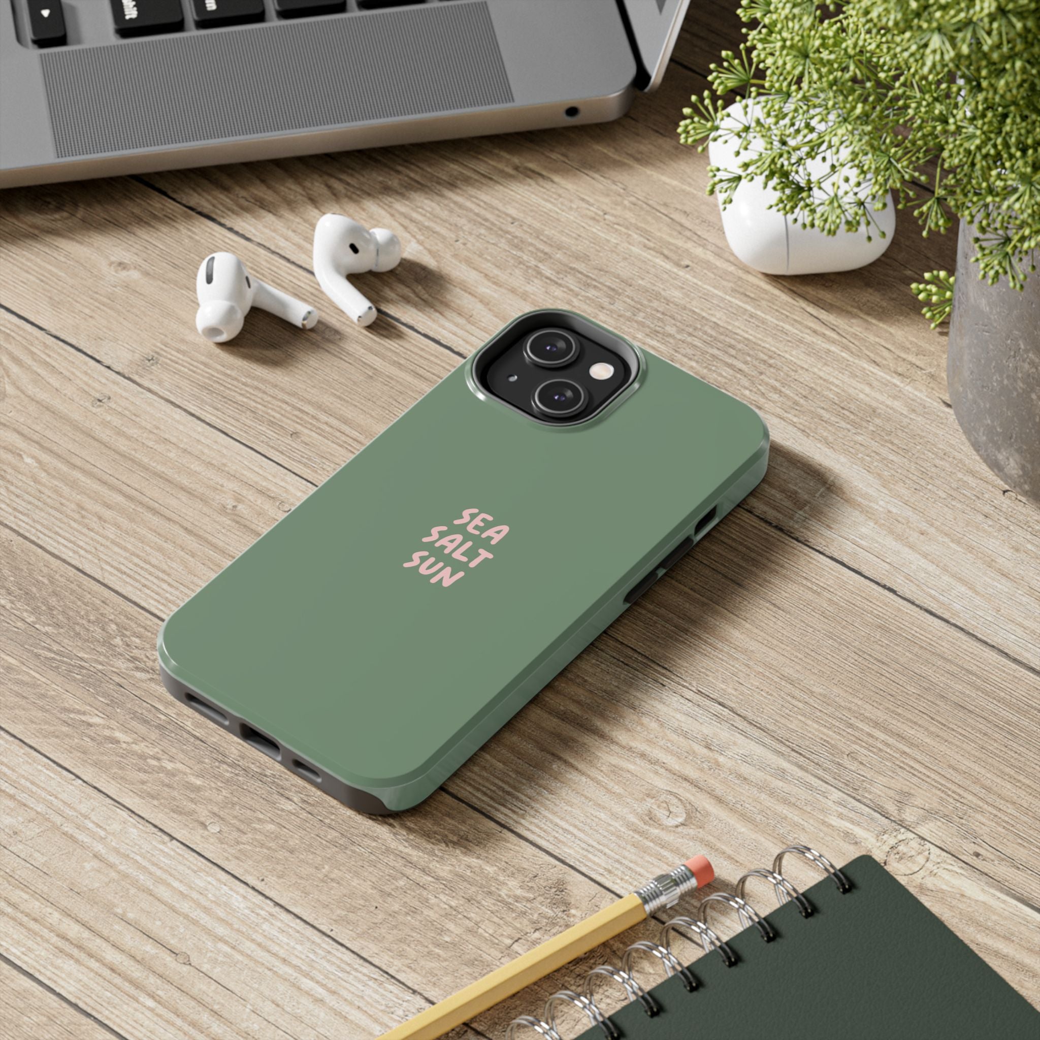 Phone Case Green color with custom text