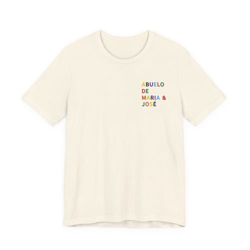 Camiseta Abuelo de con nombre multicolor