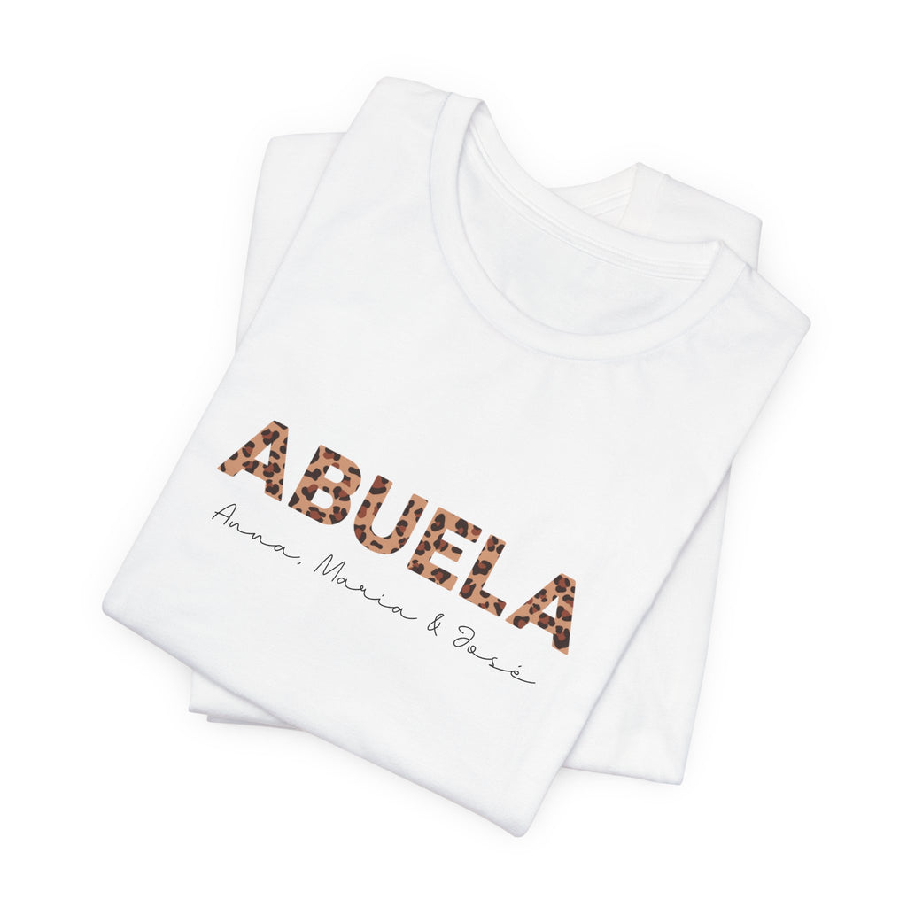 Camiseta Leopard Abuela con Nombres Personalizados