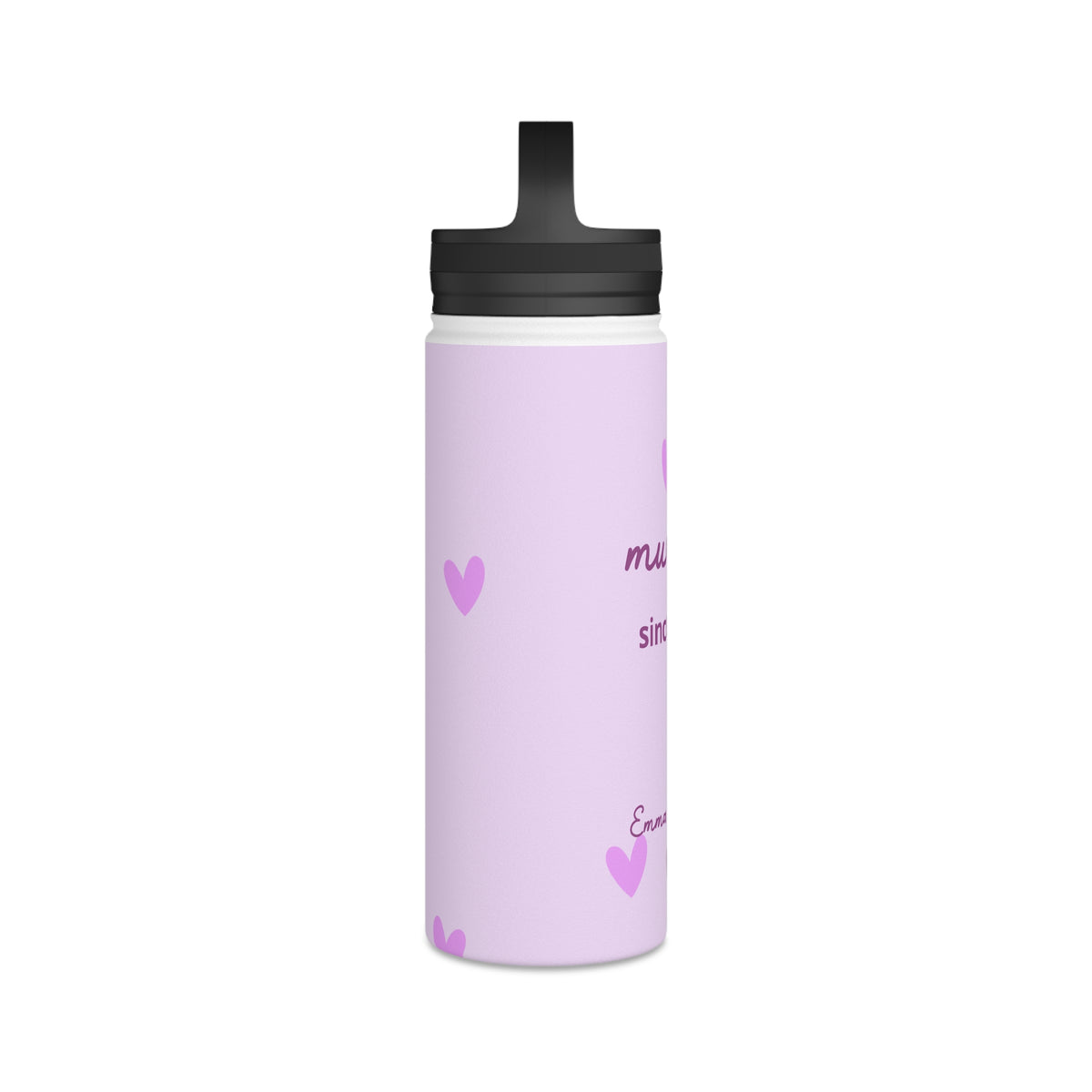 Mom Since Water Bottle with Personalized Names