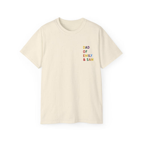 AUS - T-Shirt Dad of multicolored name daddy