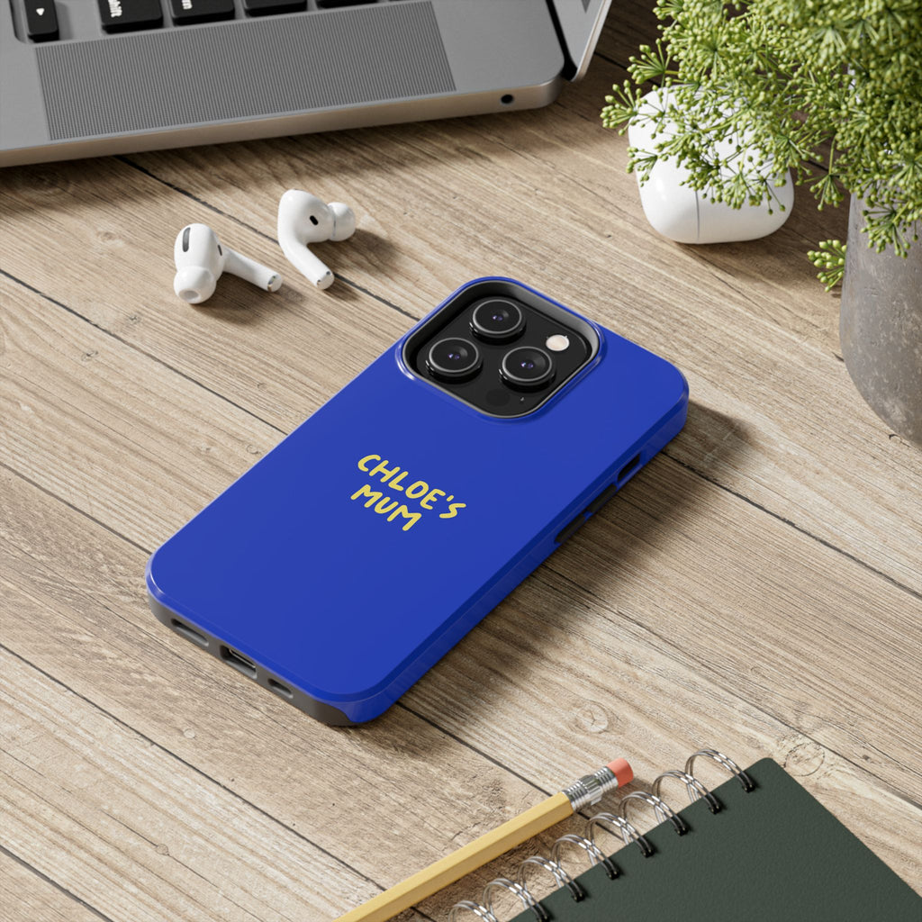 Phone Case Blue color with custom text