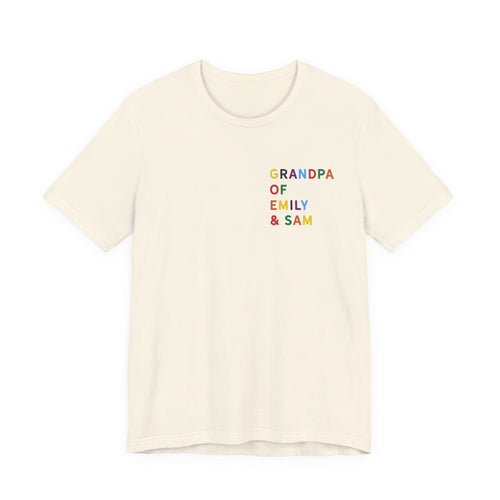 Grandpa of Emily & Sam Tee — Personalized Kids' Name Grandparents Day Shirt