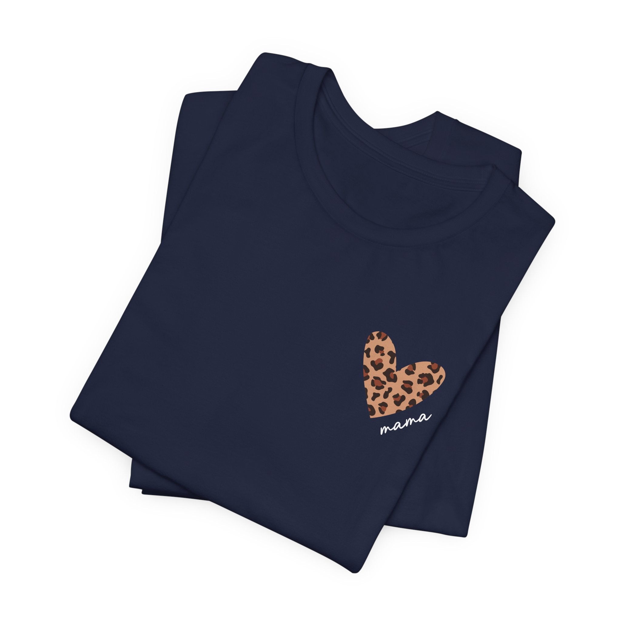 Leopard Heart Grandma T-Shirt with Personalized Name