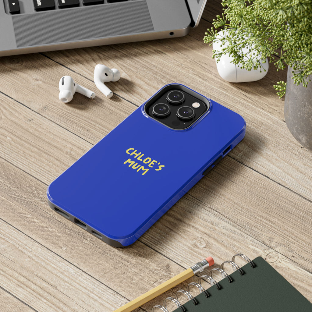 Phone Case Blue color with custom text