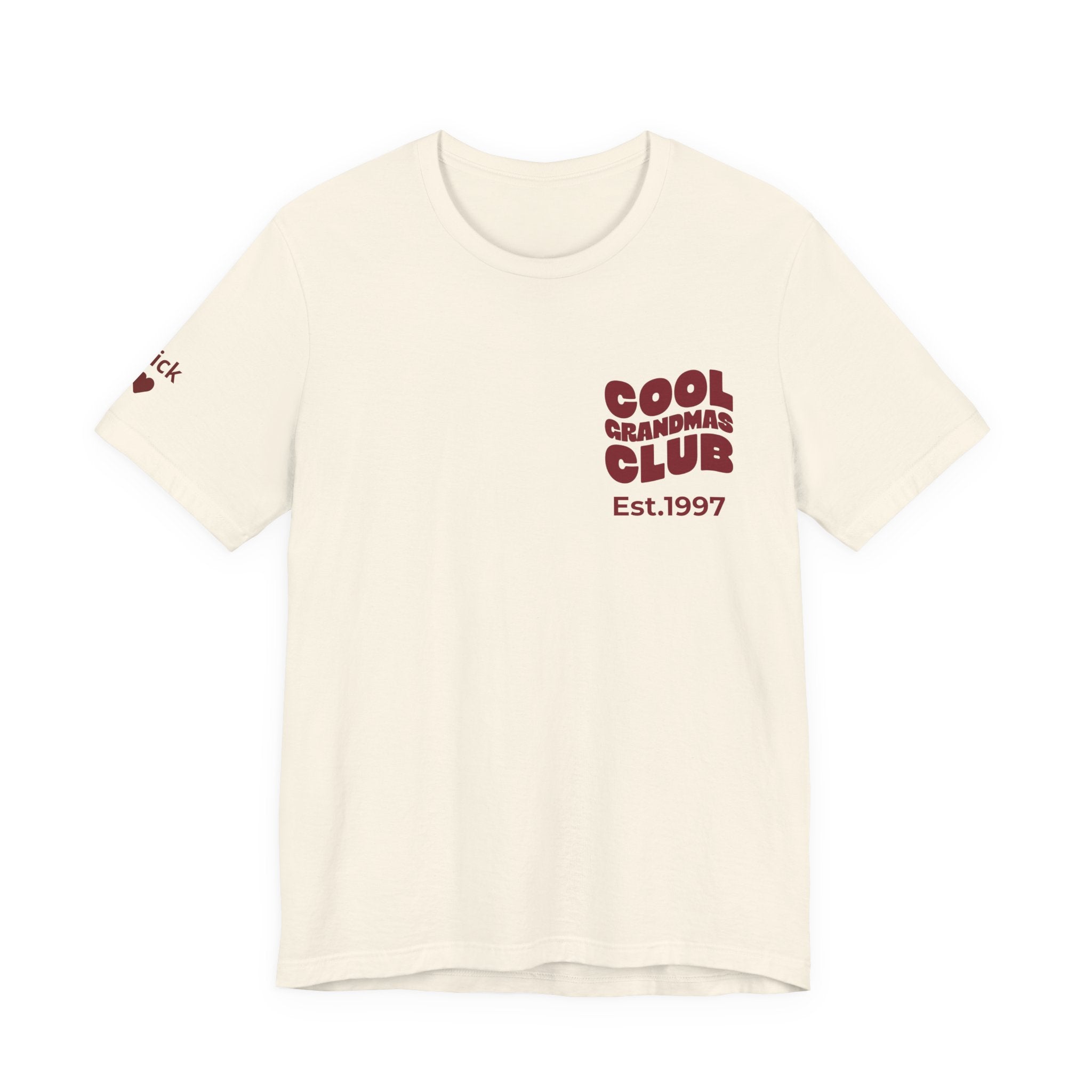T-Shirt Cool Grandmas Club and Grandchildren's Names on Sleeve
