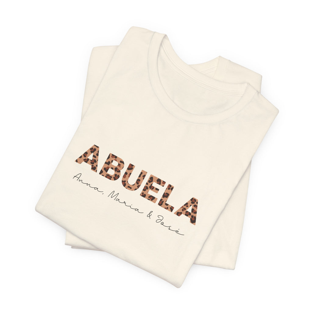 Camiseta Leopard Abuela con Nombres Personalizados