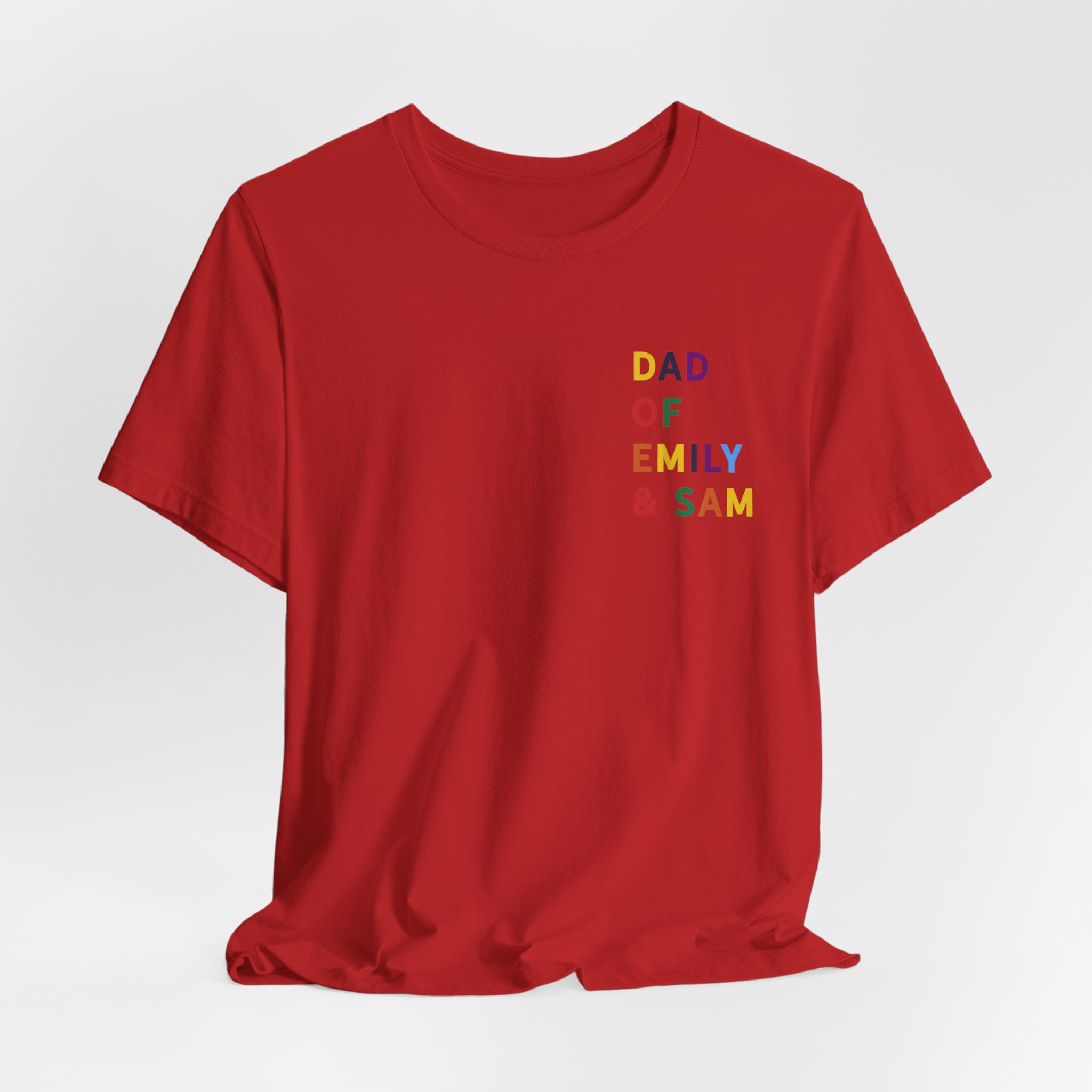 T-Shirt Dad of multicolored name daddy