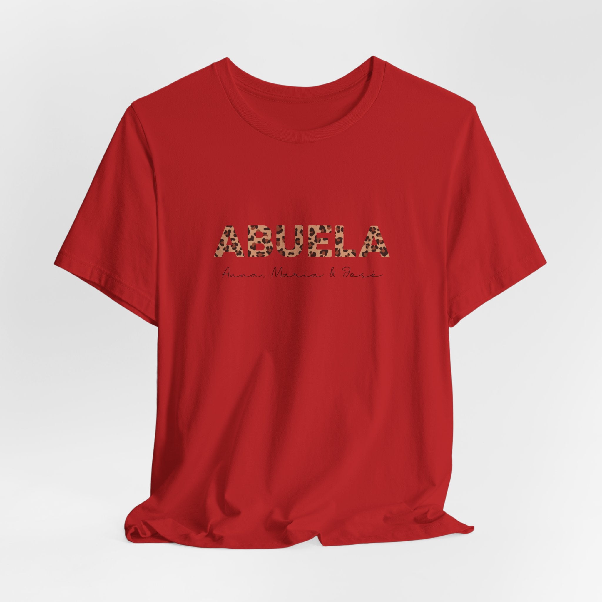 Camiseta Leopard Abuela con Nombres Personalizados