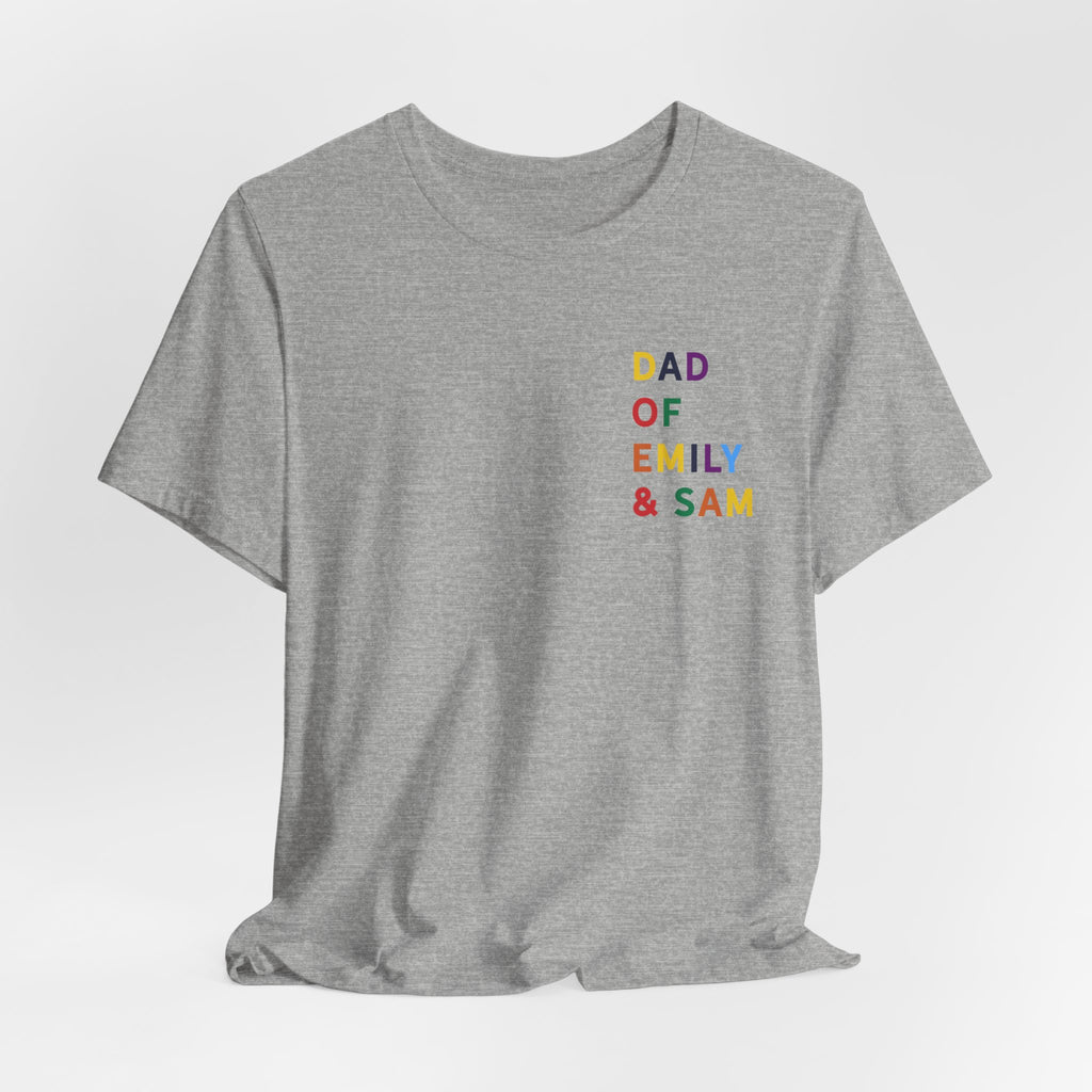 T-Shirt Dad of multicolored name daddy