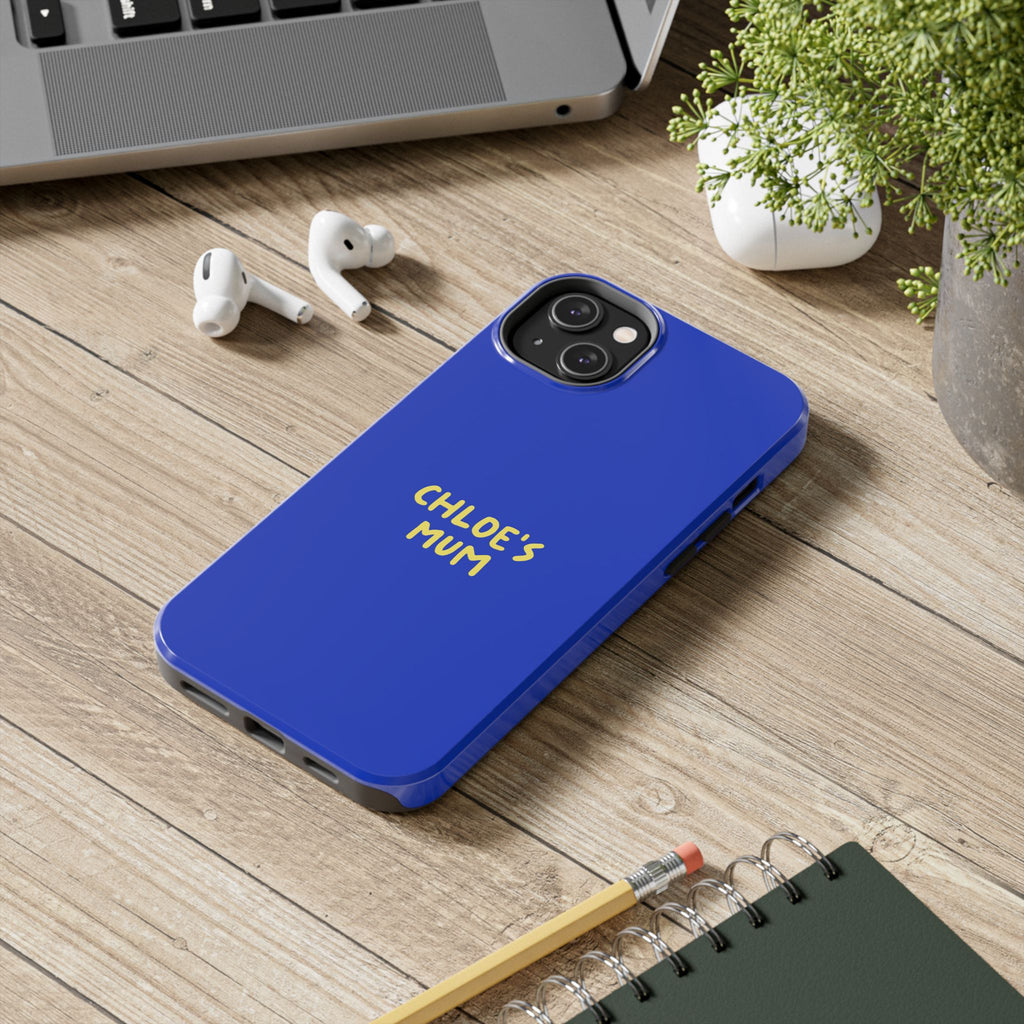 Phone Case Blue color with custom text