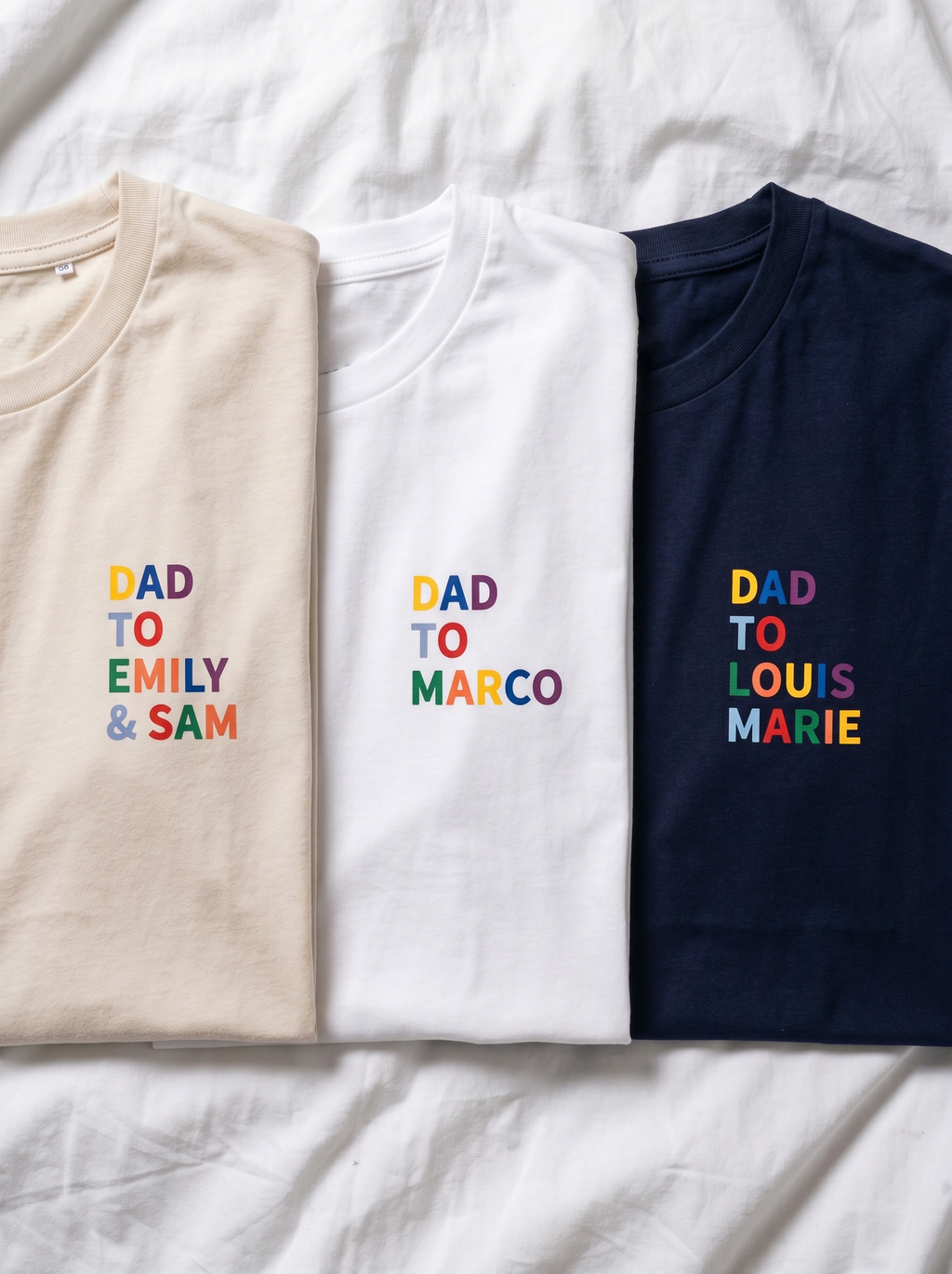 T-Shirt Dad of multicolored name daddy