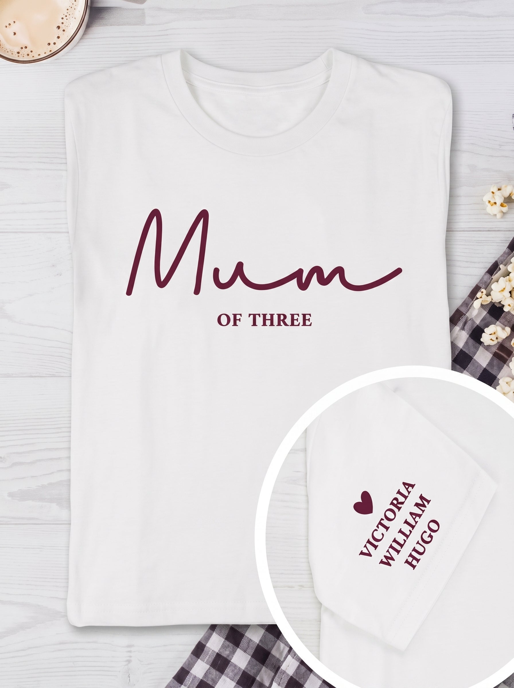 T-Shirt Mum of and personalized first names